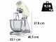 Smeg SMF02CREU Cr&egrave;me - Batteur M&eacute;langeur Plan&eacute;taire - Bol en Inox de 4,8 litres