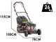 Rato Multipower RMS46Q-V145 - Tondeuse &agrave; gazon thermique tract&eacute;e - Moteur Rato de 144 cc