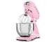 Smeg Full Color Rose - Batteur m&eacute;langeur plan&eacute;taire - Cuve en acier inoxydable de 4,8 litres