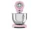 Smeg Full Color Rose - Batteur m&eacute;langeur plan&eacute;taire - Cuve en acier inoxydable de 4,8 litres