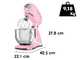 Smeg Full Color Rose - Batteur m&eacute;langeur plan&eacute;taire - Cuve en acier inoxydable de 4,8 litres