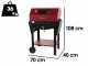 Seven Italy Eliseo Large - Barbecue &agrave; charbon en fer artisanal - 67,5x37&nbsp;cm