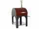 AgriEuro Cibus Red - Four &agrave; bois pour pizza d'ext&eacute;rieur 100x80 Cibus Red - 5 pizzas