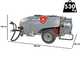 Atomiseur tra&icirc;n&eacute; Gray T Car 1500/80 avec attelage pour tracteur pour pulv&eacute;risation - Capacit&eacute; 1500L - Pompe AR1064