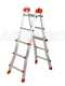 Gierre Peppina AL010DS - 2x6 marches, 2,71 m - &Eacute;chelle t&eacute;lescopique en aluminium
