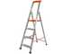 Gierre Stabila AL710DS - 4 marches, 1.47 m - &Eacute;chelle en aluminium avec tr&eacute;teau