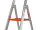 Gierre Stabila AL710DS - 4 marches, 1.47 m - &Eacute;chelle en aluminium avec tr&eacute;teau
