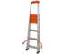 Gierre Stabila AL710DS - 4 marches, 1.47 m - &Eacute;chelle en aluminium avec tr&eacute;teau