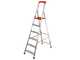 Gierre Stabila AL730DS - 6 marches, 1.96 m - &Eacute;chelle en aluminium avec tr&eacute;teau