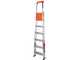 Gierre Stabila AL730DS - 6 marches, 1.96 m - &Eacute;chelle en aluminium avec tr&eacute;teau