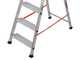 Gierre Stabila AL730DS - 6 marches, 1.96 m - &Eacute;chelle en aluminium avec tr&eacute;teau
