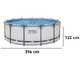 Bestway Steel Pro max 56488 - &Oslash;457x107 cm - Piscine ronde