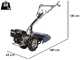 BullMach Chimera 300 - Motoculteur &agrave; essence - Loncin G200F - 6.5 CV
