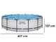 Bestway Steel Pro max 56950 - &Oslash;427x107 cm - Piscine ronde pour 7-8 personnes