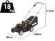 Worx Nitro WG745E - Tondeuse &agrave; batterie - 2x20V/4Ah - Coupe 41cm