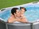 Bestway Steel Pro Max 5614A - 305x200x84 cm - Piscine ovale + Pompe de filtration 16 W
