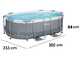Bestway Steel Pro Max 5614A - 305x200x84 cm - Piscine ovale + Pompe de filtration 16 W