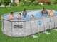 Bestway Steel Pro Max Splashview 56716 - 549x274x122 cm - Piscine ovale pour 7-8 personnes