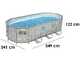 Bestway Steel Pro Max Splashview 56716 - 549x274x122 cm - Piscine ovale pour 7-8 personnes