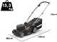 Worx Nitro WG737E - Tondeuse &agrave; gazon sans fil - 2x20V/4Ah - Coupe 37cm
