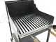 Barbecue &agrave; bois en t&ocirc;les r&eacute;sistantes Cruccolini Fuocone Inox avec grille 50 x 50 cm