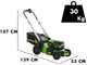 Greenworks GD60LM46SPK4 - Tondeuse &agrave; gazon automotrice &agrave; batterie - 60V/4Ah - Coupe 46 cm