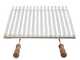 Cruccolini - Grille en acier inoxydable - Poign&eacute;es en bois anti-br&ucirc;lures