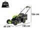 Greenworks GD48LM46SPIIK4 - Tondeuse &agrave; gazon automotrice &agrave; batterie - 48V/4Ah - Coupe 46 cm