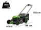 Greenworks GD48LM51SPIIK5 - Tondeuse &agrave; gazon automotrice &agrave; batterie - 48V/5Ah - Coupe 51 cm