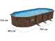 Bestway Hydrium 561CW - 762x366x132 cm - Piscine ovale pour 11-15 personnes