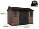 Keter Newton plus 7511/1175 - Abri de jardin - Avec porte &agrave; double battant et fen&ecirc;tres - 230 x 350 x 246 cm