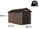 Keter Newton plus 7513/1375 - Abri de jardin - Avec double porte et fen&ecirc;tres - 230 x 413 x 246 cm