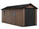 Keter Newton plus 7517/1775 - Abri de jardin - Avec porte &agrave; double battant et fen&ecirc;tres - 230 x 539 x 246 cm