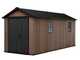 Keter Newton plus 7517/1775 - Abri de jardin - Avec porte &agrave; double battant et fen&ecirc;tres - 230 x 539 x 246 cm