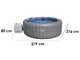 Bestway Lay-Z-Spa Santorini HydroJet 6001T - &Oslash;216x80 cm - Spa gonflable