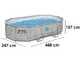 Bestway Steel Pro Max Splashview 56946 - 488x305x107 cm - Piscine ovale pour 7-8 personnes