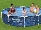 Bestway Steel Pro 56985 - 305x305x66 cm - Piscine ronde pour 3-4 personnes