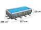 Bestway Steel Pro Max Splashview 561MB - 488x244x122 cm - Piscine hors-sol pour 5-6 personnes