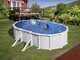 Gre Atlantis Ovale 610x375x120cm - Piscine hors sol en acier - Filtre Aqualoon