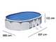 Piscine Gre Fidji Ovale 500x300x120cm - Piscine hors-sol en acier - Filtre Aqualoon