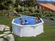 Gre Atlantis Ronde &Oslash;350 x 120cm - Piscine hors-sol en acier - Filtre Aqualoon