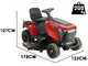 GeoTech-Pro PRTM 180-1080 H-SM - Tracteur tondeuse - Bo&icirc;te de vitesses hydrostatique - &Eacute;jection lat&eacute;rale et mulching