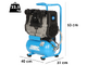 ABAC START QUIETE OS20 - Compresseur d'air &eacute;lectrique monophas&eacute; silencieux - Sans huile - Moteur 2 CV - 6 L