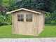 Alce Opera 215x180 - Abri de jardin &agrave; bois - Avec fen&ecirc;tres et porte &agrave; double battant - 215x180x207 cm
