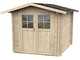 Alce Opera 215x180 - Abri de jardin &agrave; bois - Avec fen&ecirc;tres et porte &agrave; double battant - 215x180x207 cm