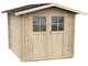 Alce Opera 215x180 - Abri de jardin &agrave; bois - Avec fen&ecirc;tres et porte &agrave; double battant - 215x180x207 cm