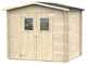 Alce Hobby 248x198 - Abri de jardin en bois - Avec fen&ecirc;tres et porte &agrave; double battant - 248 x 198 x 217 cm