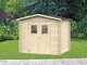 Alce Hobby 248x198 - Abri de jardin en bois - Avec fen&ecirc;tres et porte &agrave; double battant - 248 x 198 x 217 cm