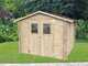 Alce Hobby 248x248 - Abri de jardin en bois - Avec fen&ecirc;tres et porte &agrave; double battant - 248 x 248 x 217 cm