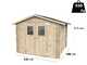 Alce Hobby 248x248 - Abri de jardin en bois - Avec fen&ecirc;tres et porte &agrave; double battant - 248 x 248 x 217 cm